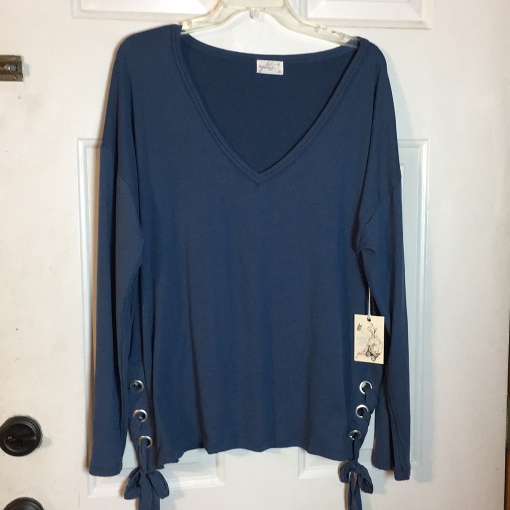 Glitz 2X riverside blue shirt